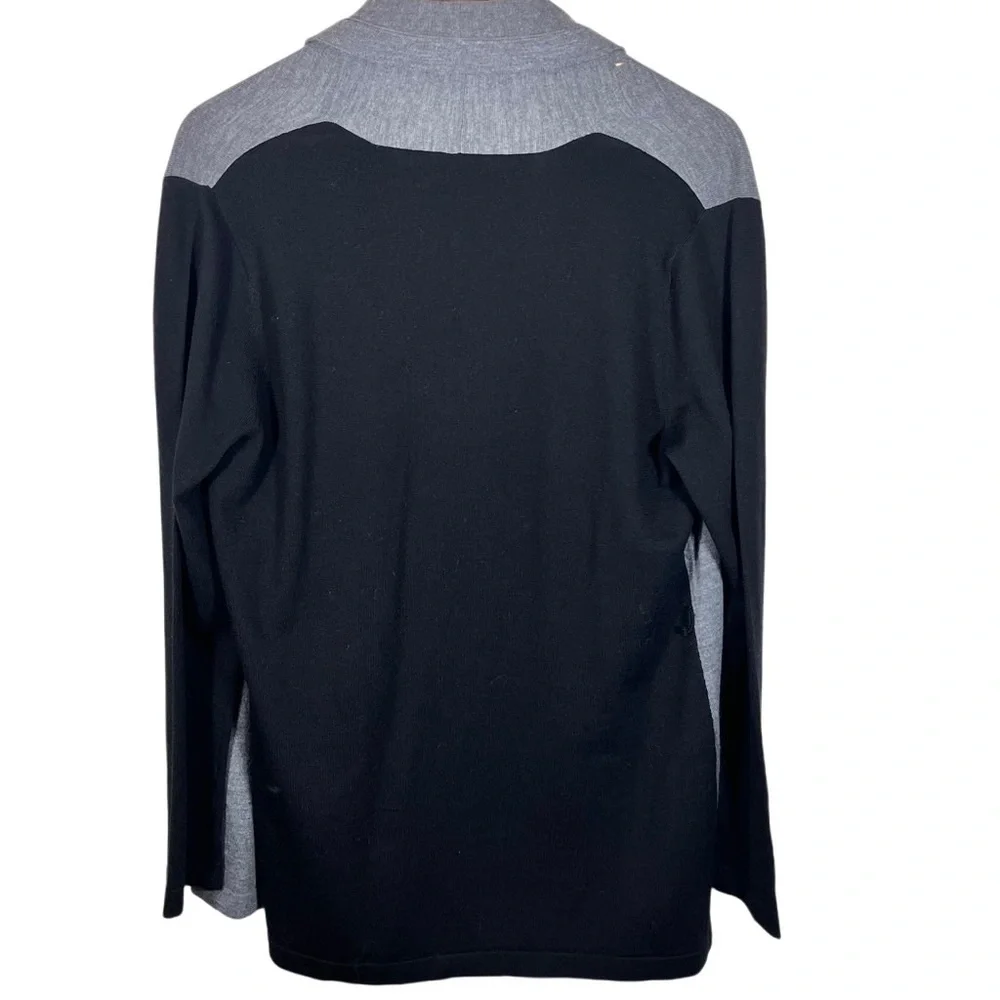 Pendleton Merino Wool Grey & Black Cardigan Size Medium